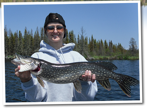 Woman Northern Pike Catch
